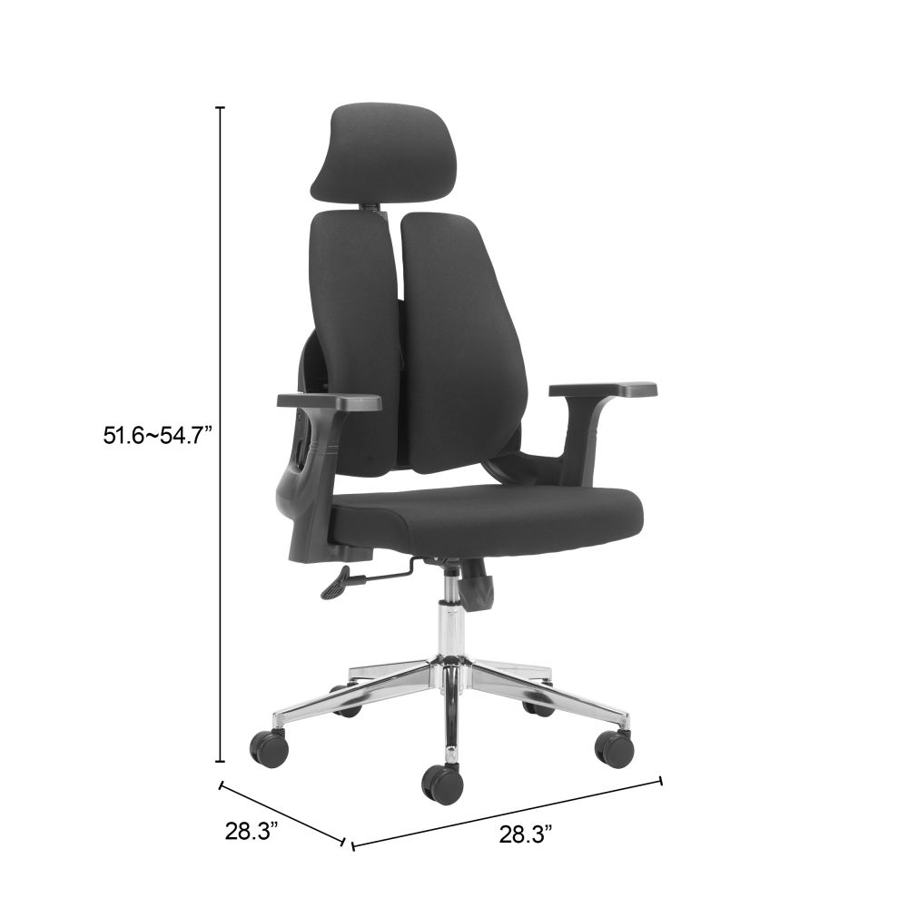 Black Mesh Fabric Office Chair – view 8