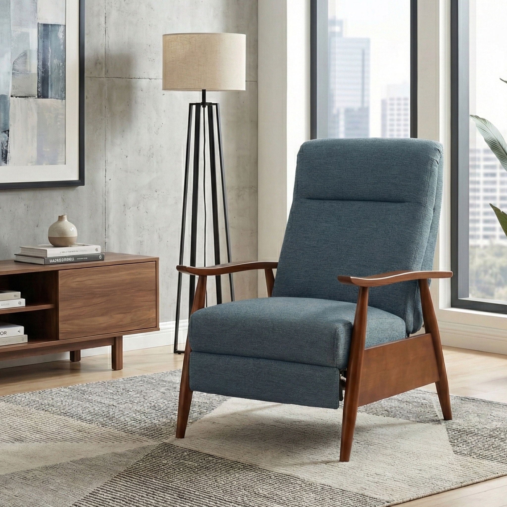 Brixton - Compact Push-Back Recliner Chair with Cushioned Headrest