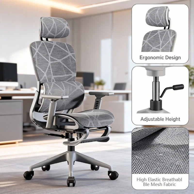 Ergonomic Adjustable Gaming Office Chair - Rose