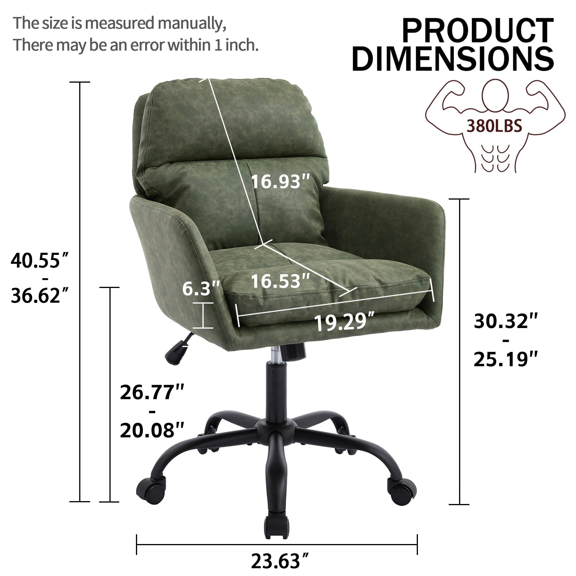 Ergonomic Adjustable Height Office Chair – view 15
