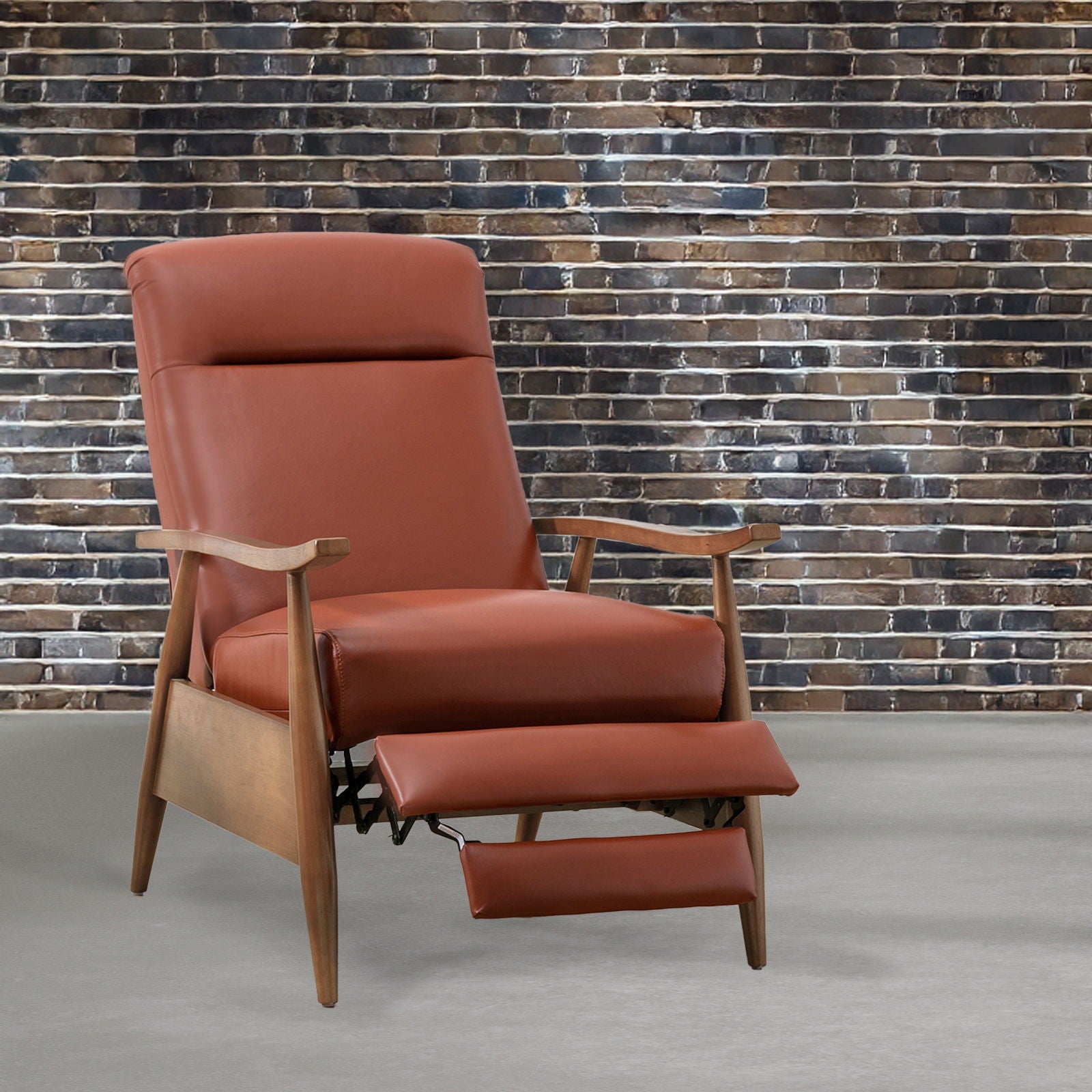 Brixton - Compact Push-Back Recliner Chair with Cushioned Headrest