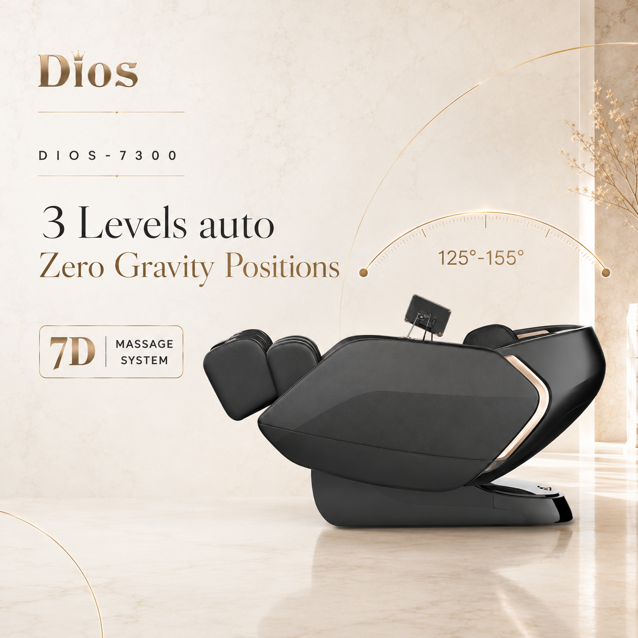 Kahuna DIOS 7300 – 7D AI Dual Core (4D+3D) Massage Chair with Air Float System & 3D Calf Kneading