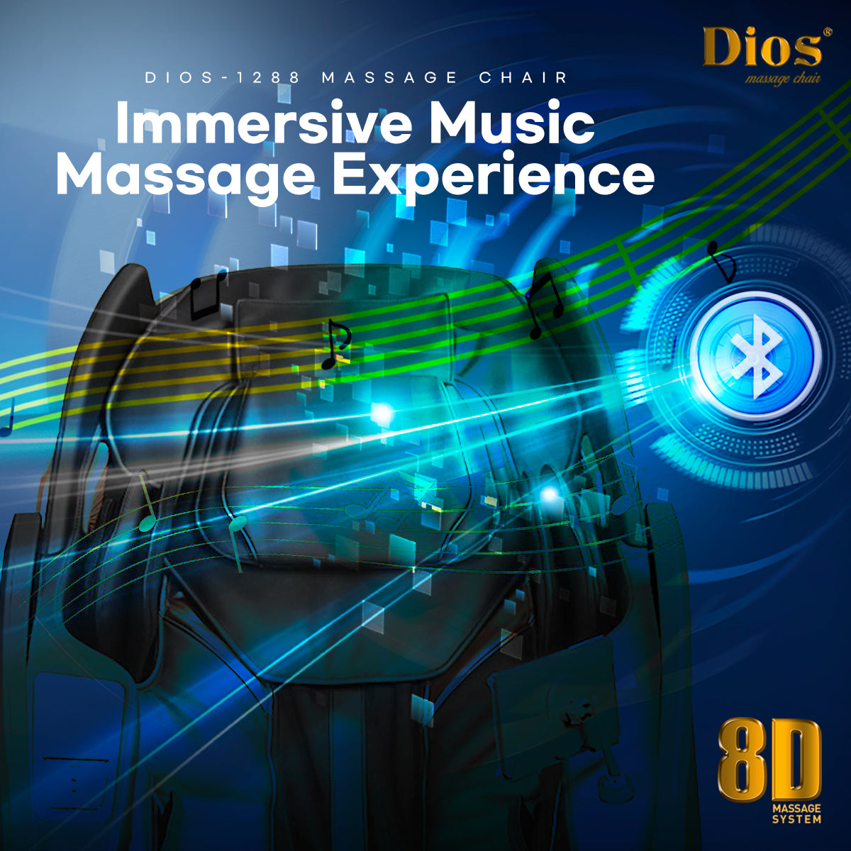 Kahuna DIOS 1288 – 8D AI Dual Core Massage Chair with 54" SL-Track & Brain Relaxation