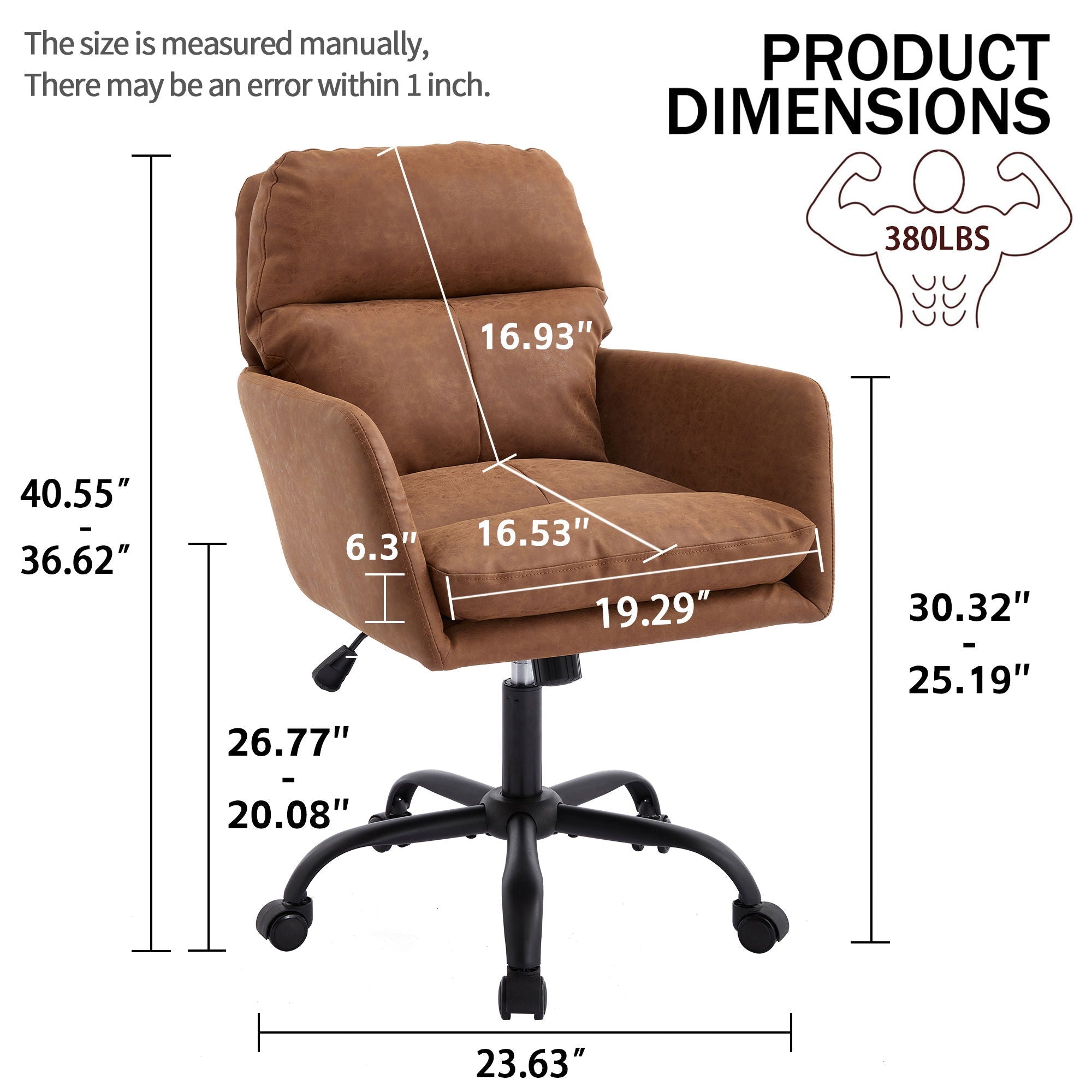 Ergonomic Adjustable Height Office Chair – view 31