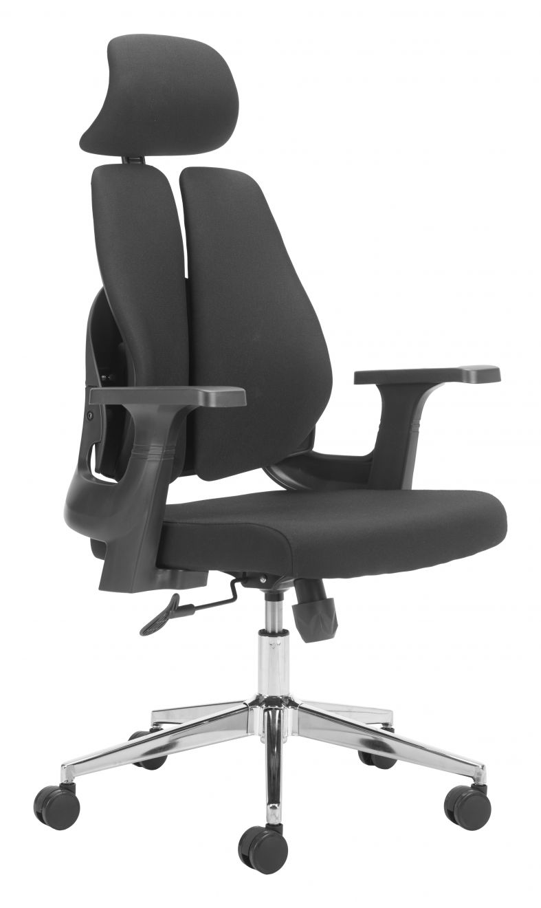 Black Mesh Fabric Office Chair – view 4