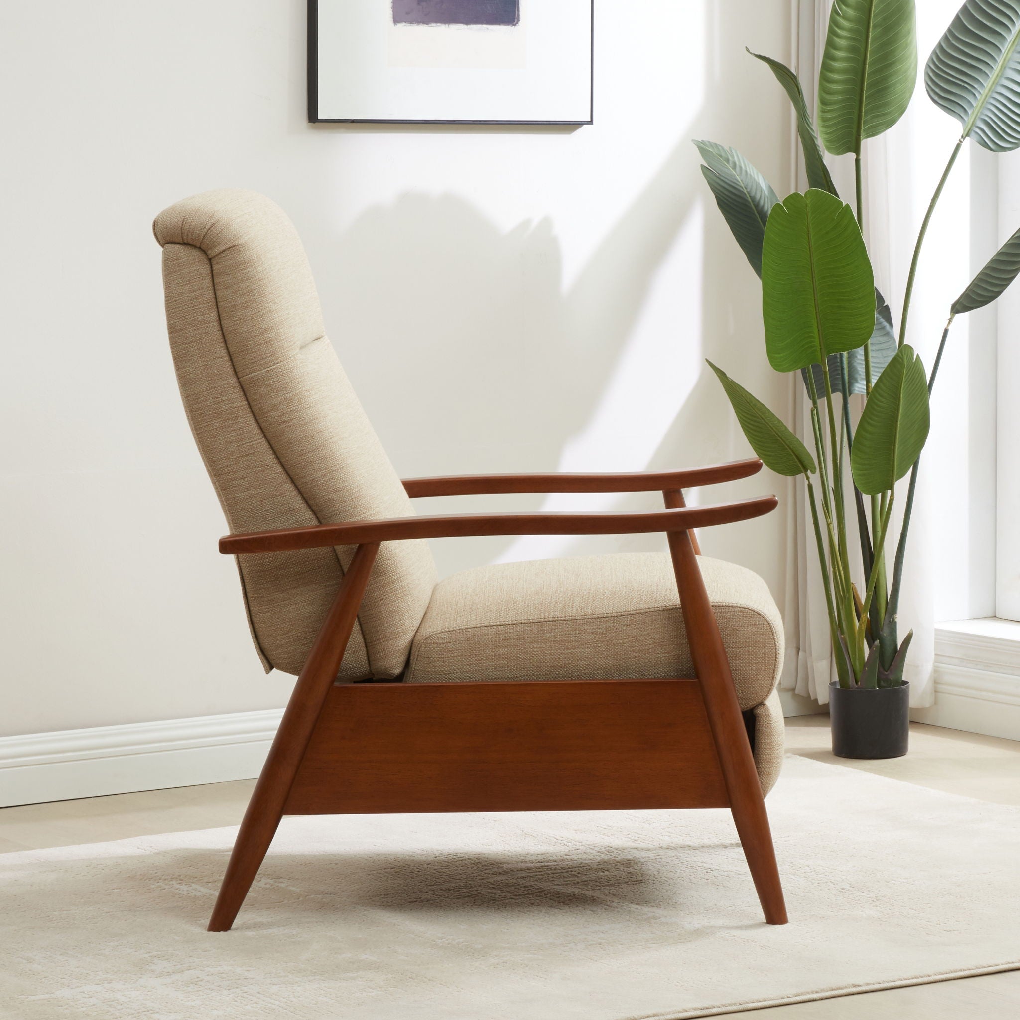Brixton - Compact Push-Back Recliner Chair with Cushioned Headrest