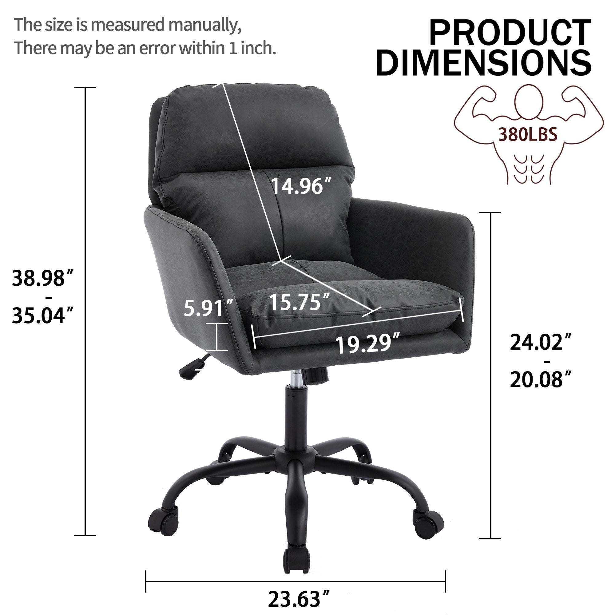 Ergonomic Adjustable Height Office Chair – view 34