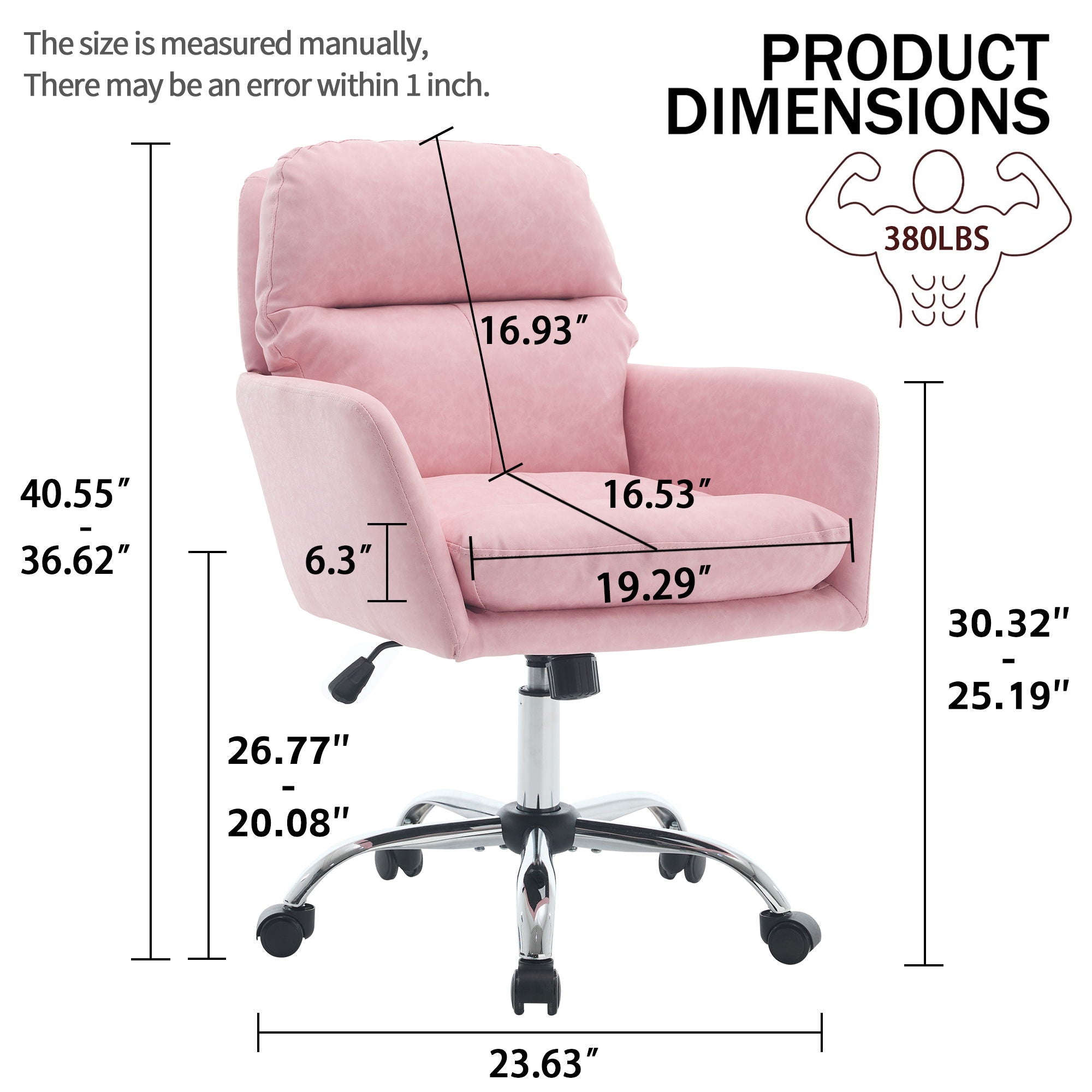 Ergonomic Adjustable Height Office Chair – view 10