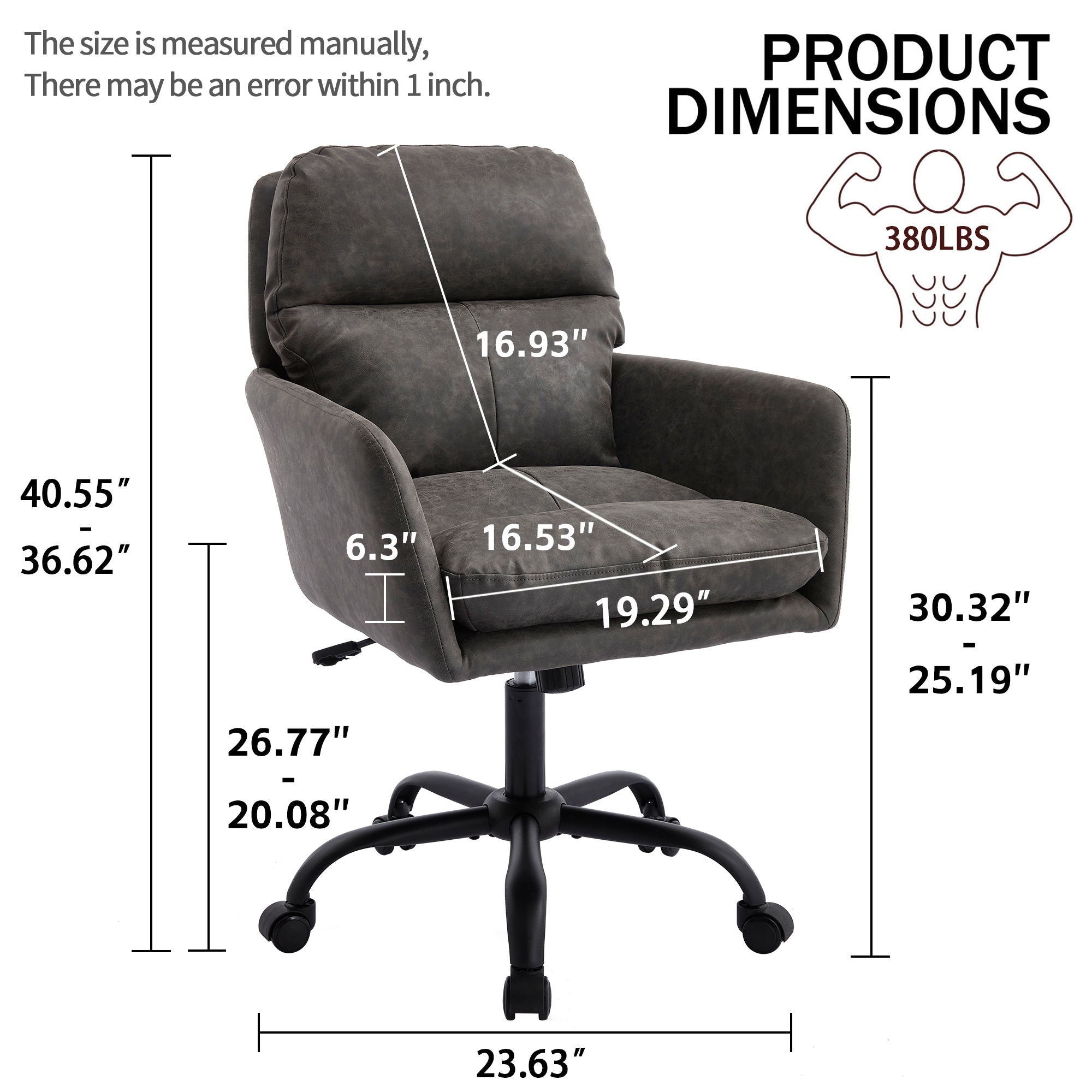 Ergonomic Adjustable Height Office Chair – view 18
