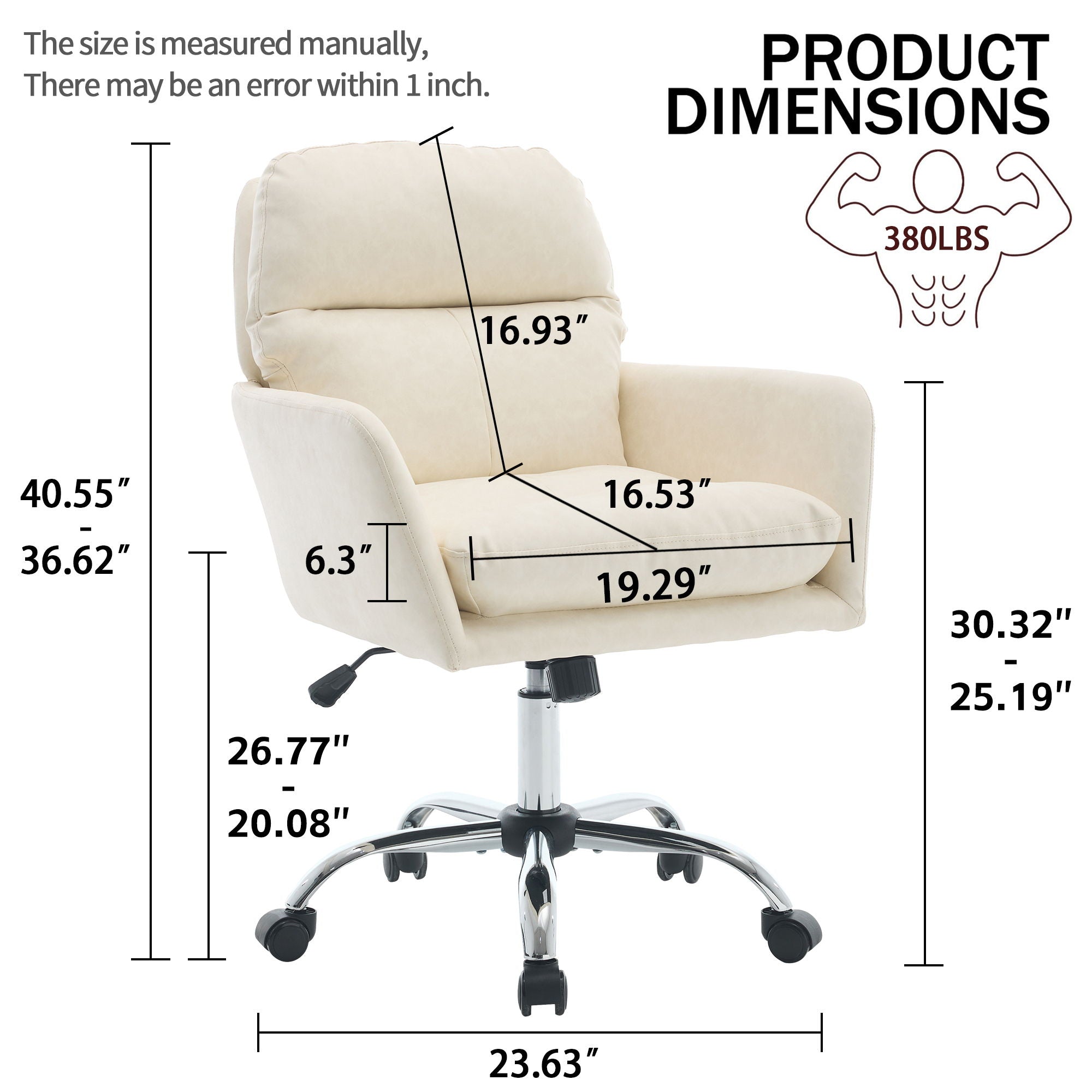 Ergonomic Adjustable Height Office Chair – view 20
