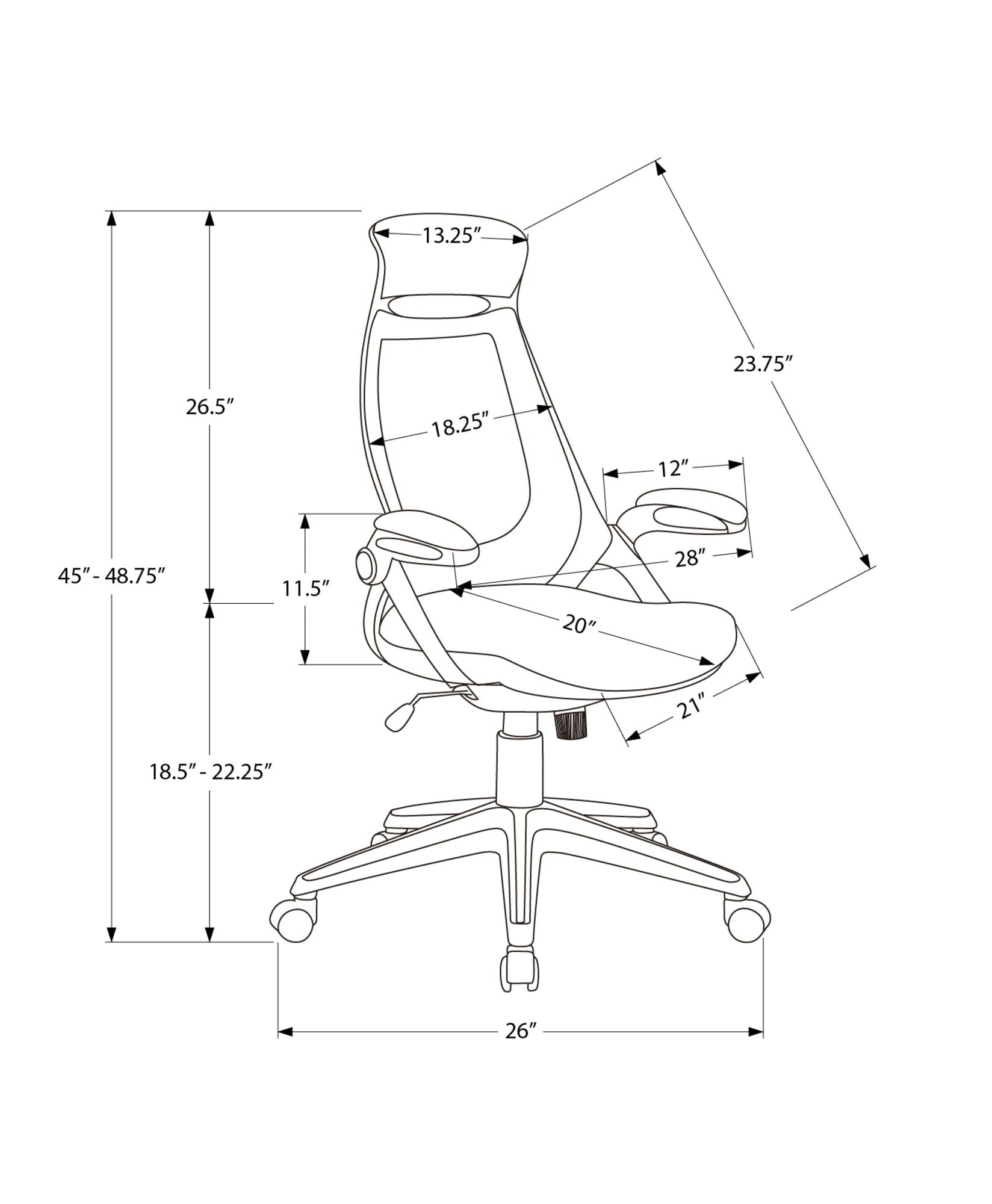 Ergonomic Adjustable Swivel Office Chair – view 10