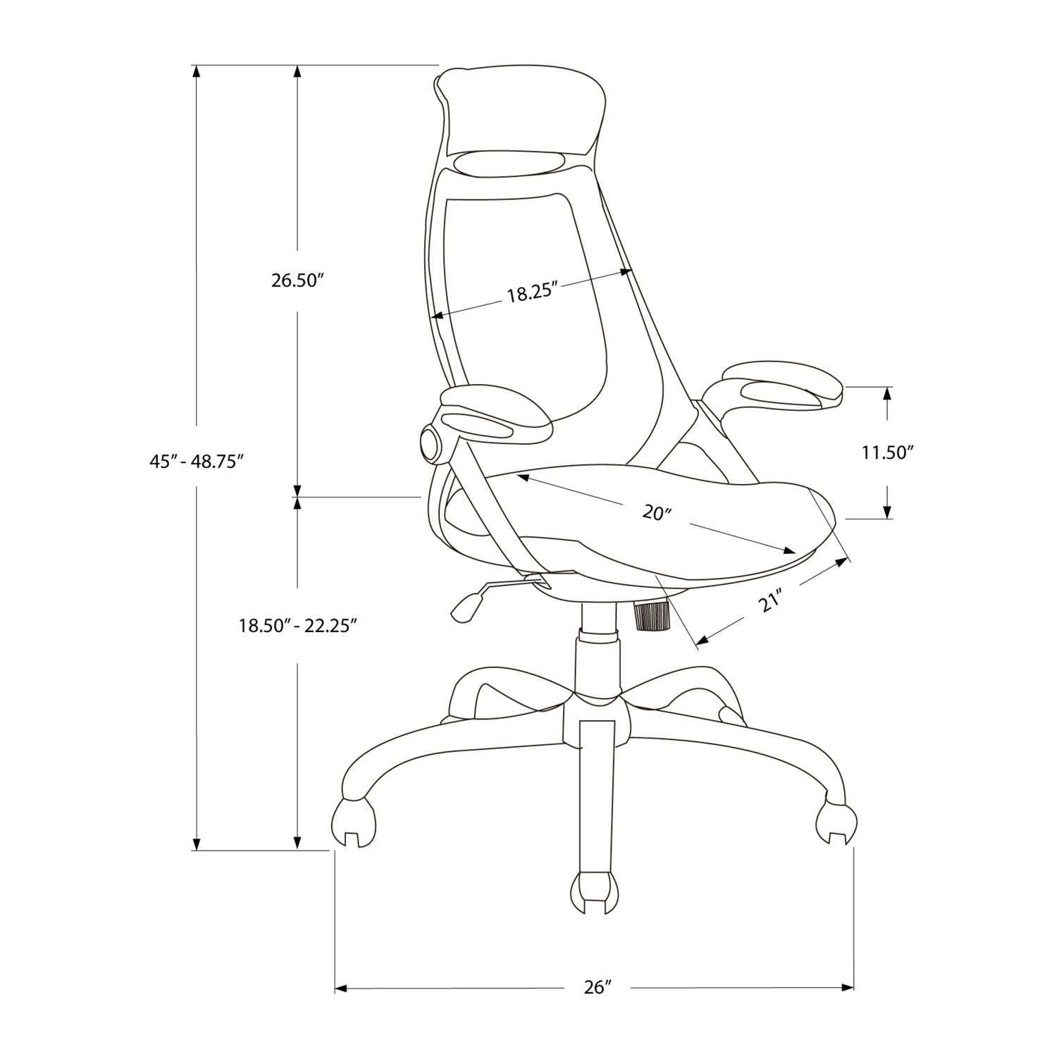 Ergonomic Adjustable Swivel Office Chair – view 16