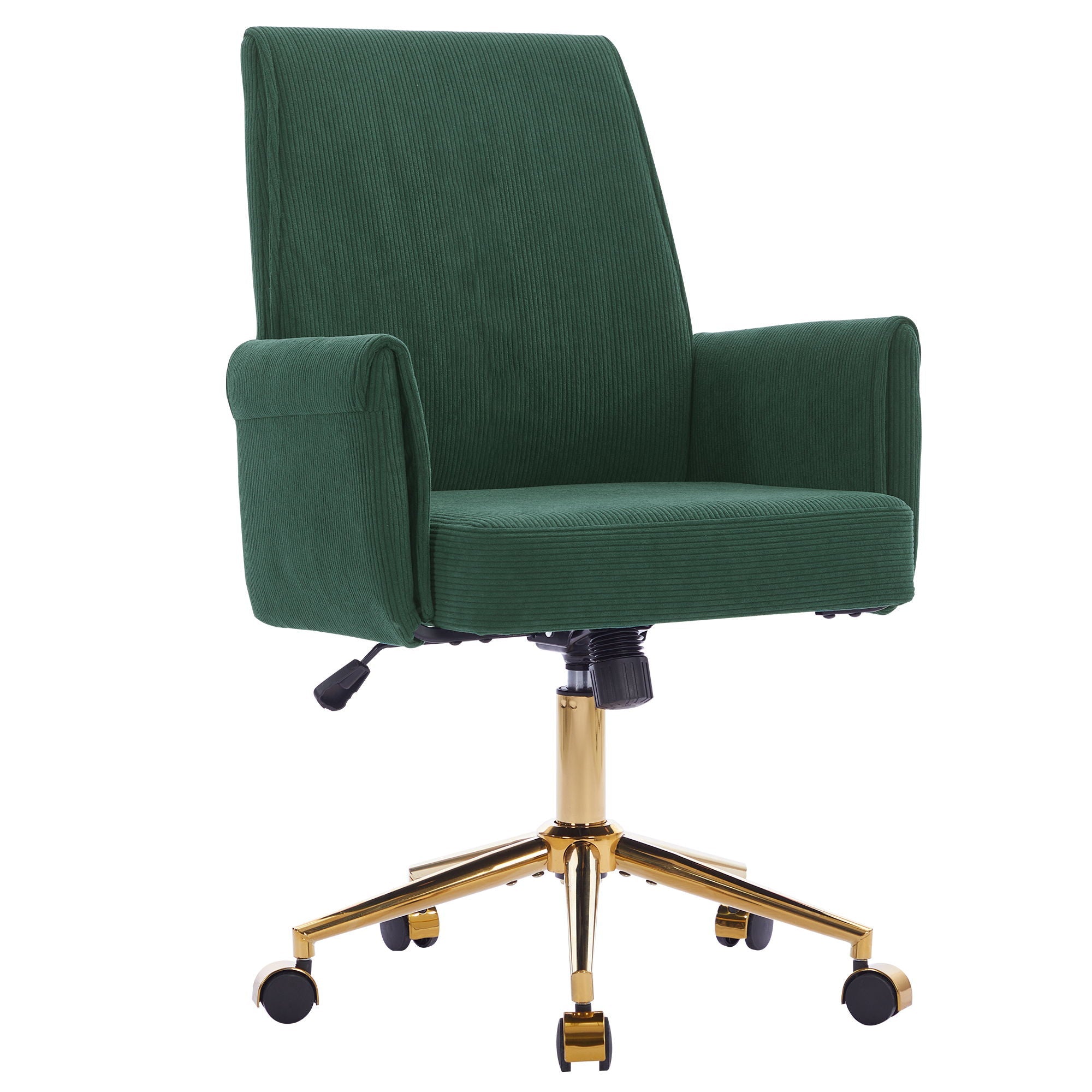 Ergonomic Mid-Back Office Chair with Gold Base – view 2