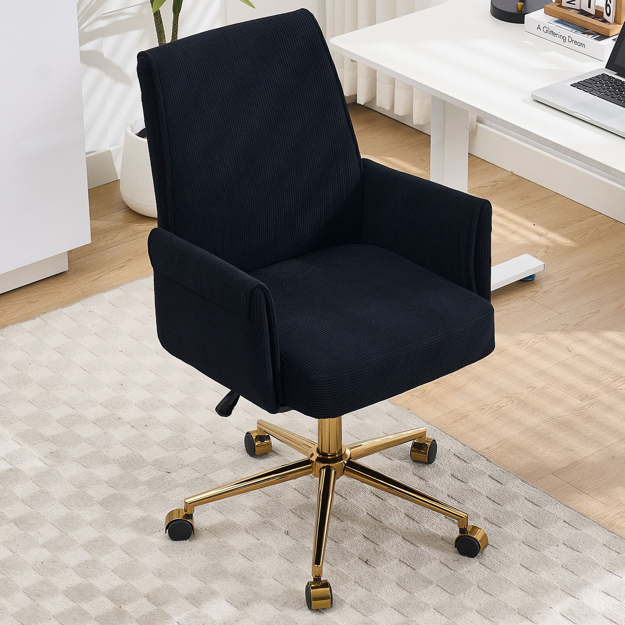 Ergonomic Mid-Back Office Chair with Striped Fabric – view 16