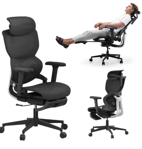Ergonomic Office Chair with Footrest – view 4