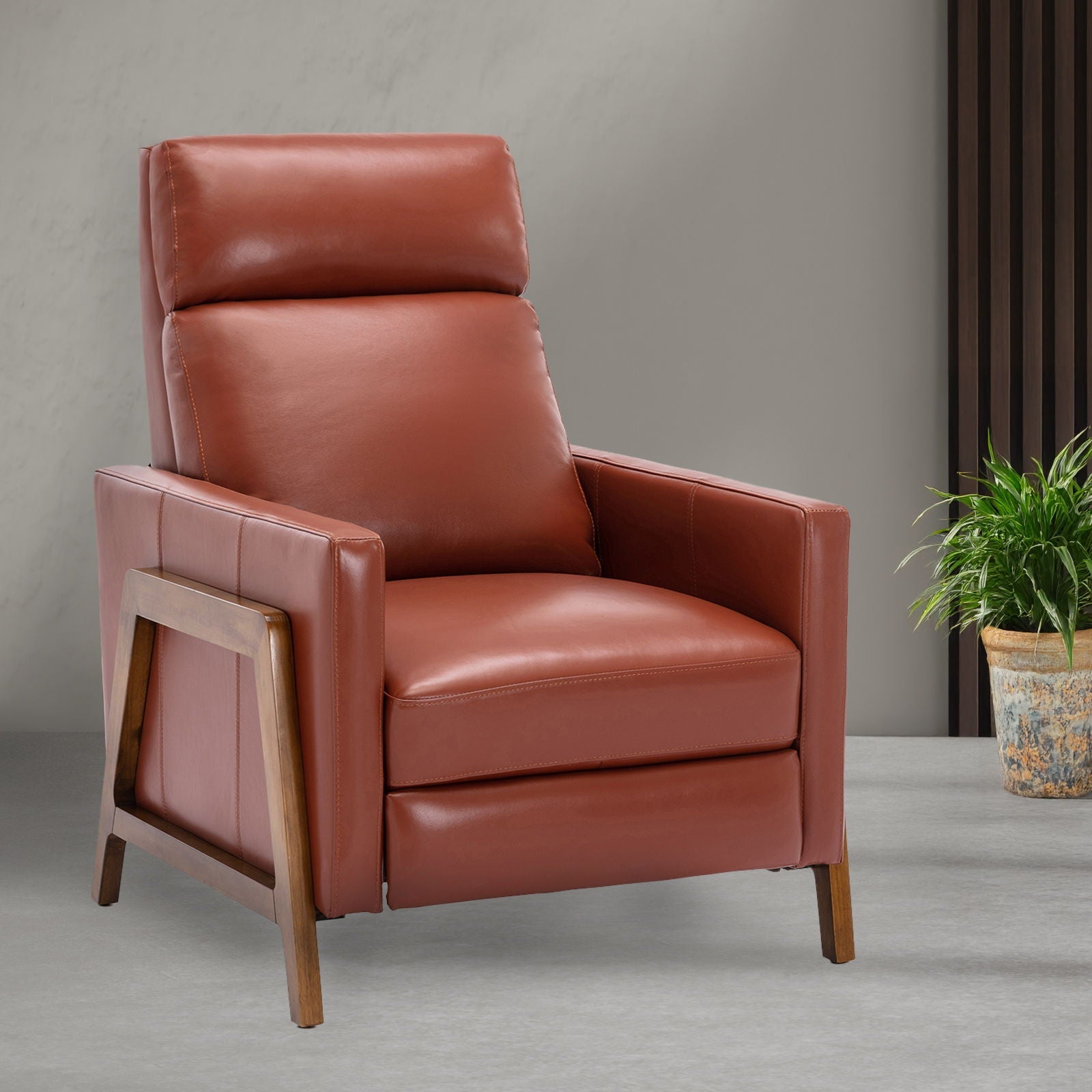 Hartley Top-Grain Leather Push-Back Recliner – view 15