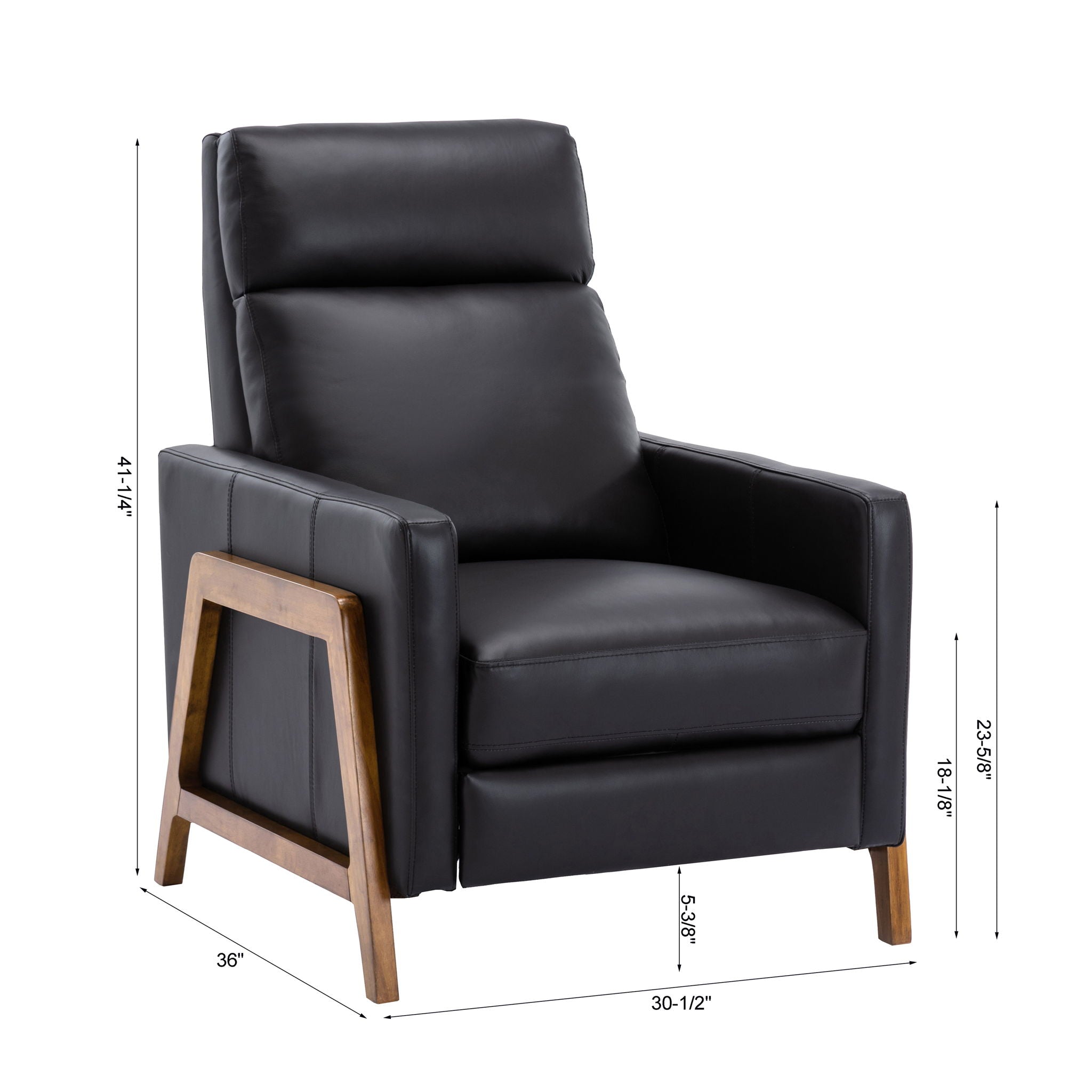 Hartley Top-Grain Leather Push-Back Recliner – view 9