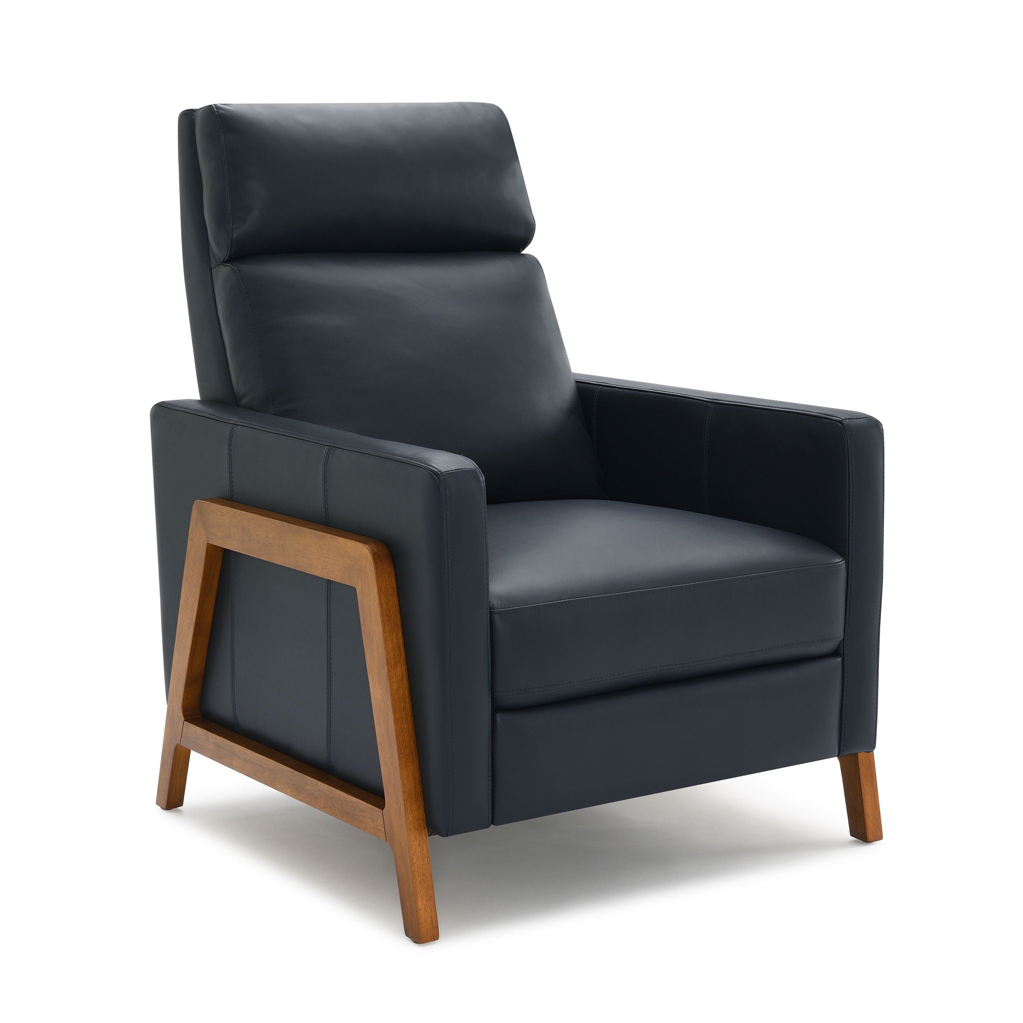 Hartley Top-Grain Leather Push-Back Recliner