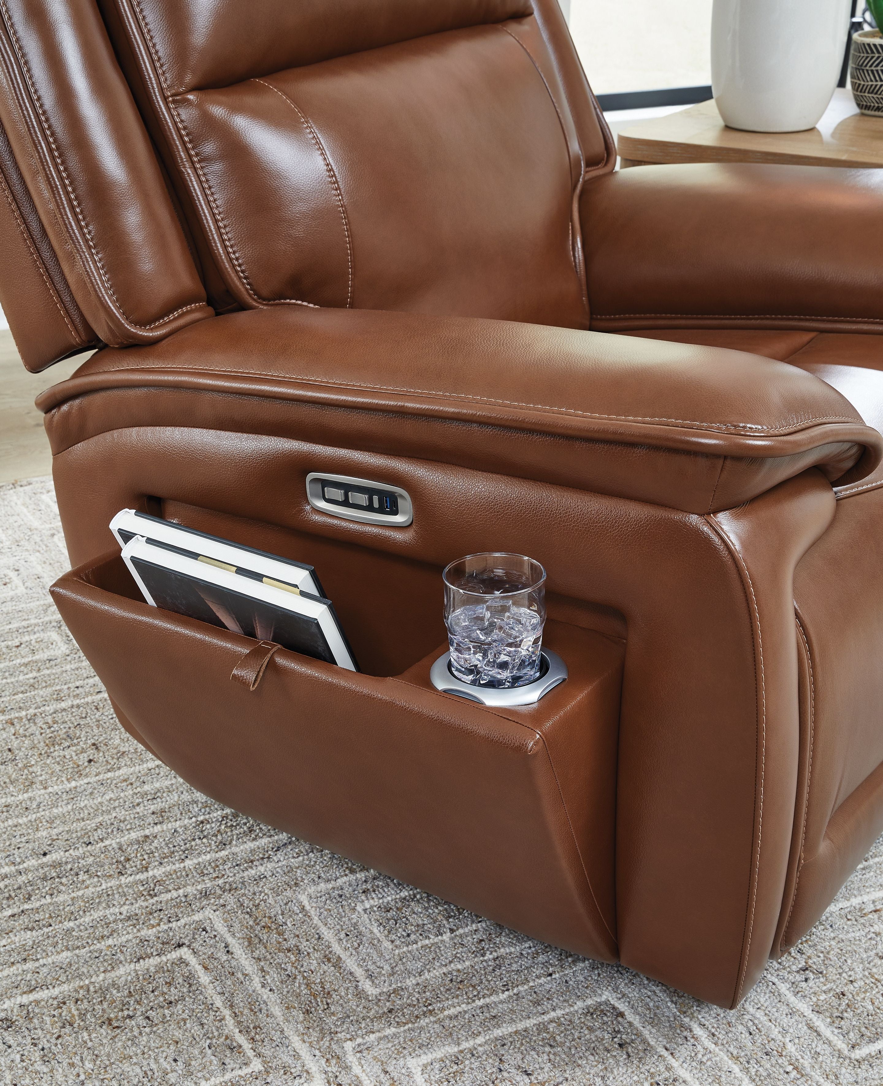 Healy Pier Power Recliner - Chocolate – view 5