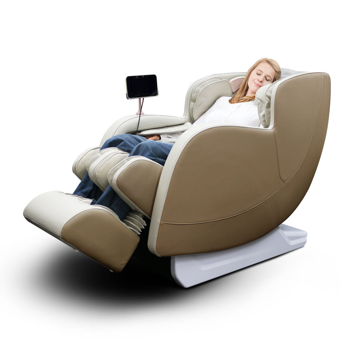 Kahuna DIOS 6800 6D dual core massage chair in Beige and White