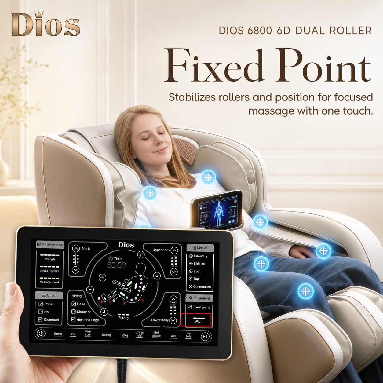 Kahuna DIOS 6800 6D Dual Core Massage Chair – view 7