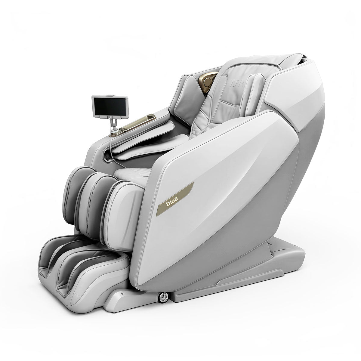 Kahuna DIOS FLEXA 181 degree stretching massage chair in gray, front view