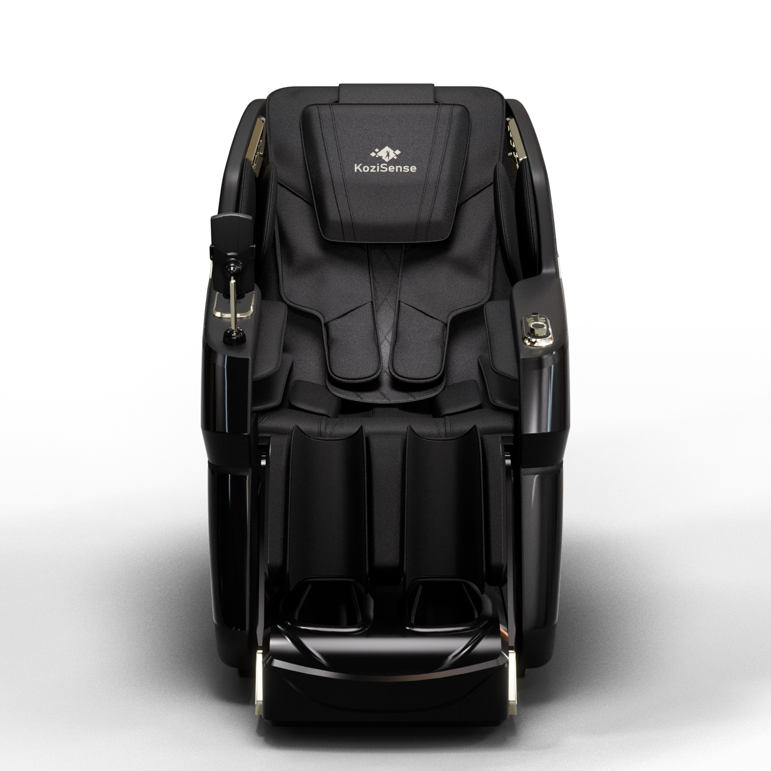 KoziSense KZ-605 black massage chair, side profile