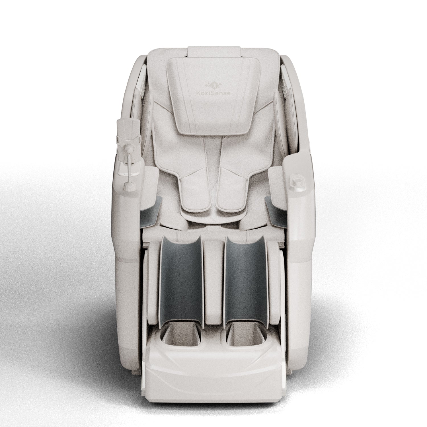 KoziSense KZ-605 white massage chair, side profile