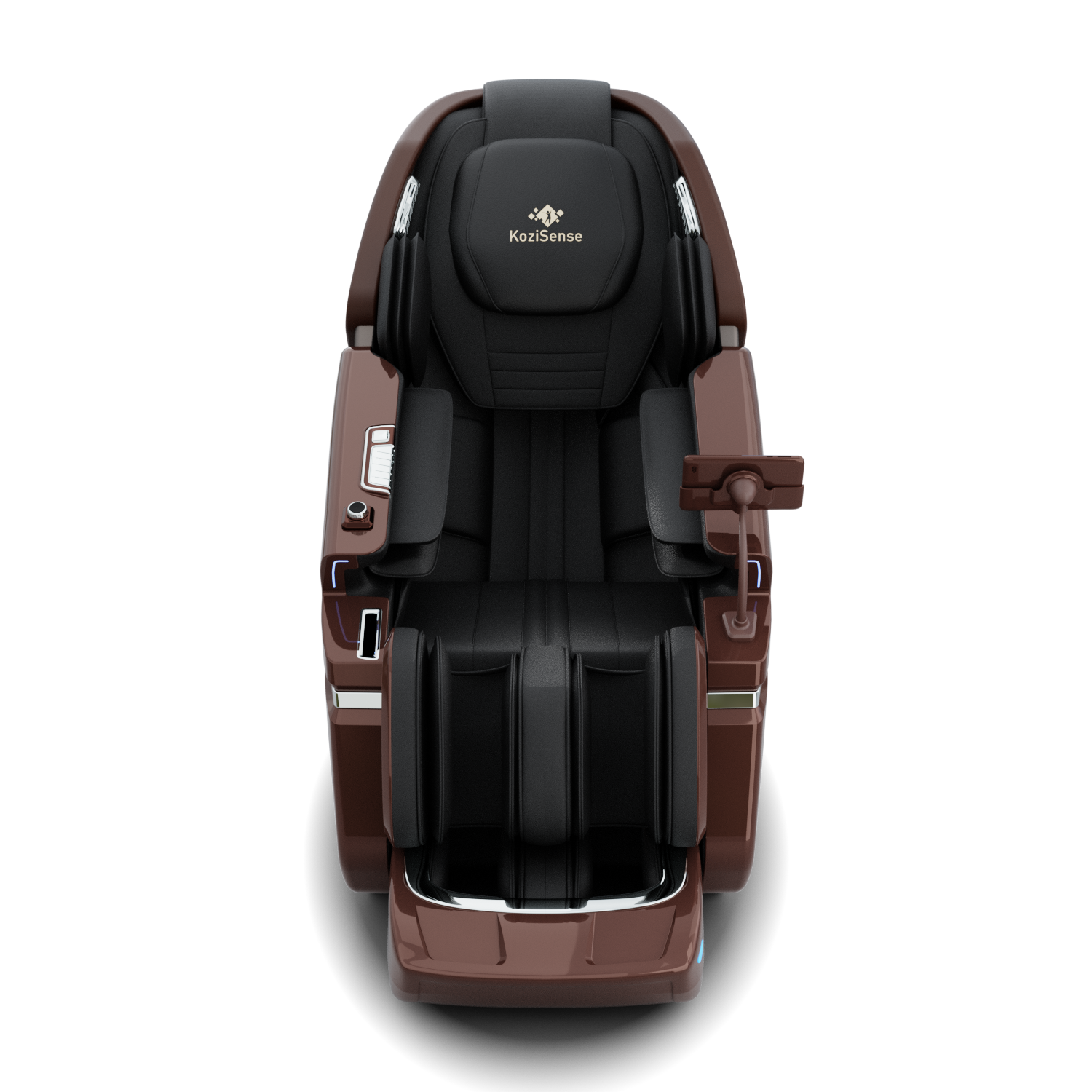 KoziSense KZ-L66 brown massage chair, side profile