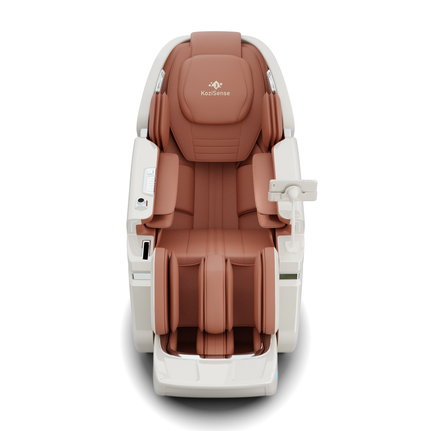 KoziSense KZ-L66 white massage chair, side profile