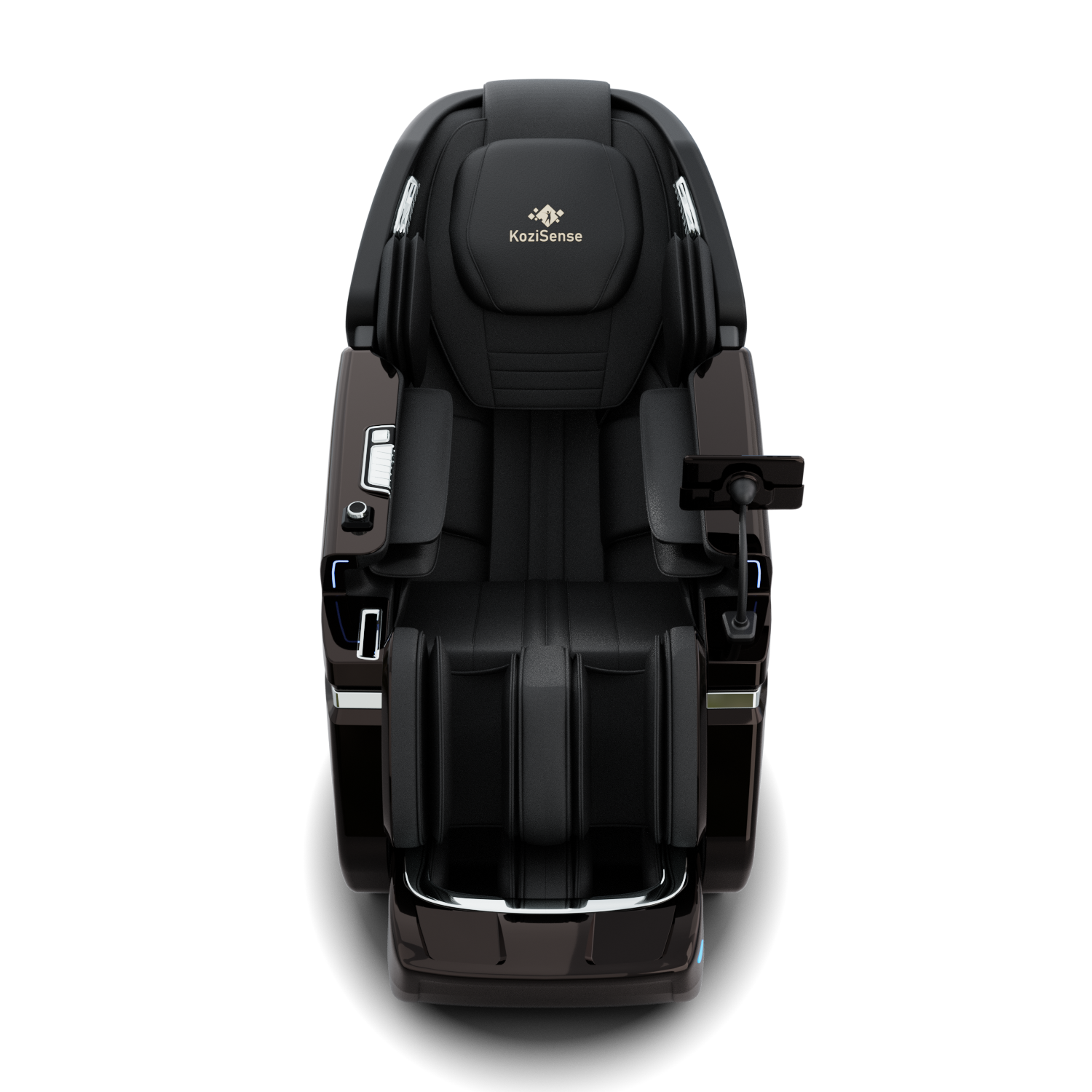 KoziSense KZ-L66 black massage chair, side profile