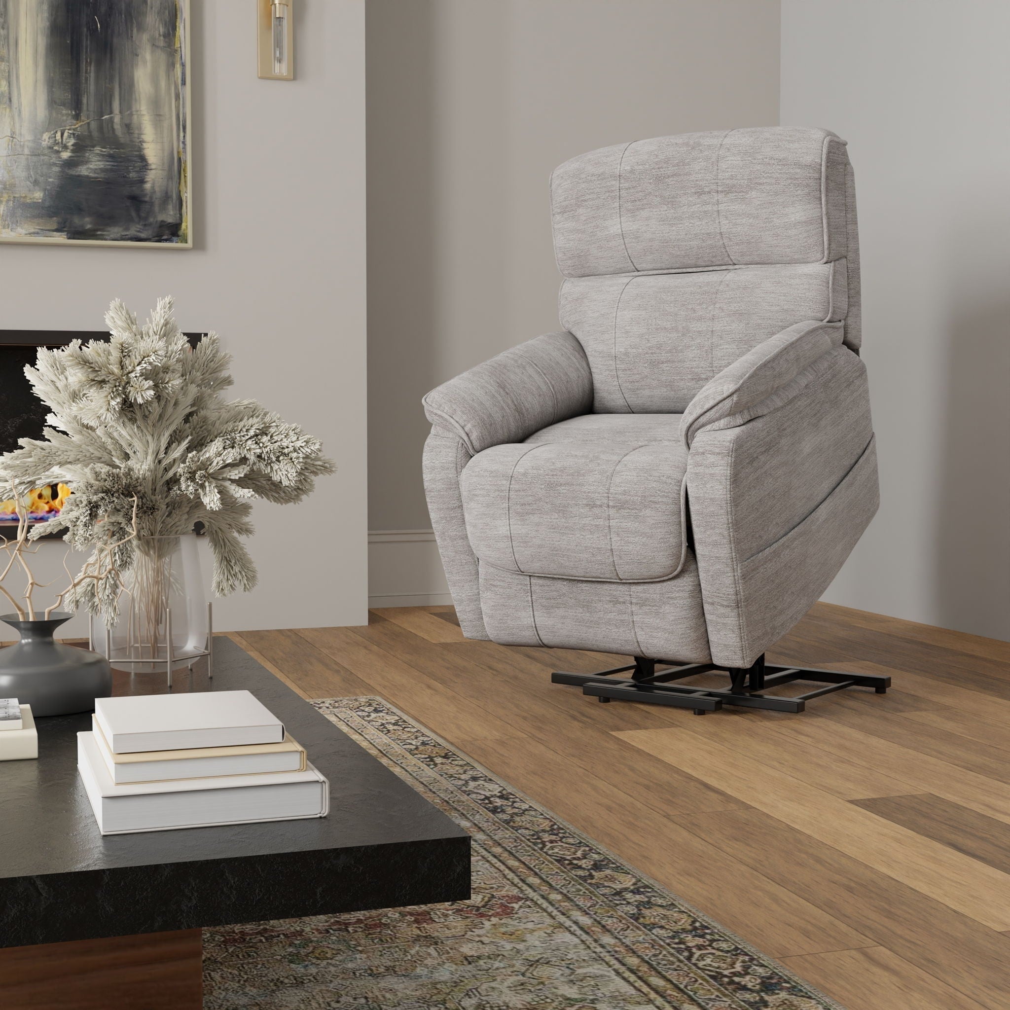 Marin Plush Fabric Power Lift Recliner – view 8