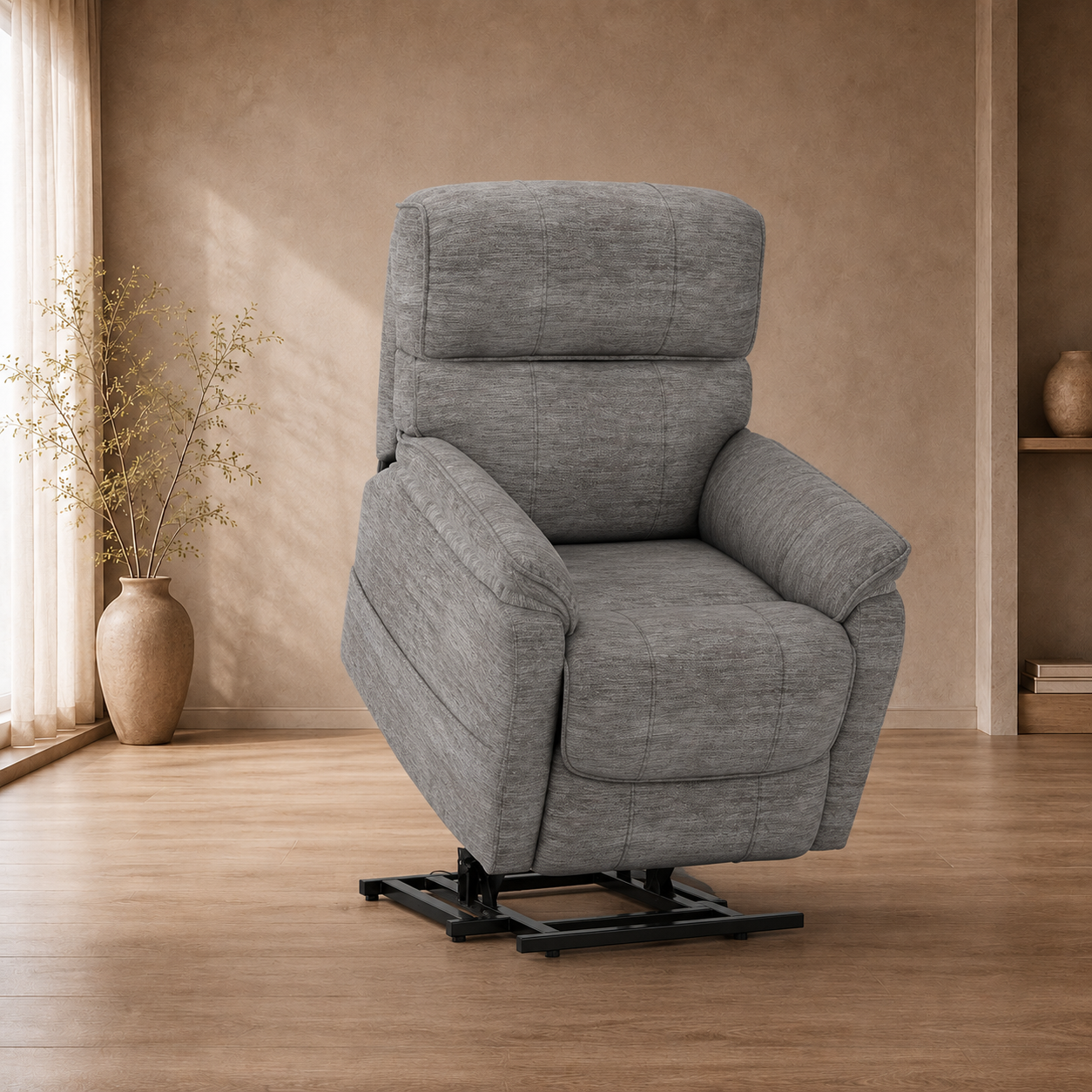 Marin Plush Fabric Power Lift Recliner