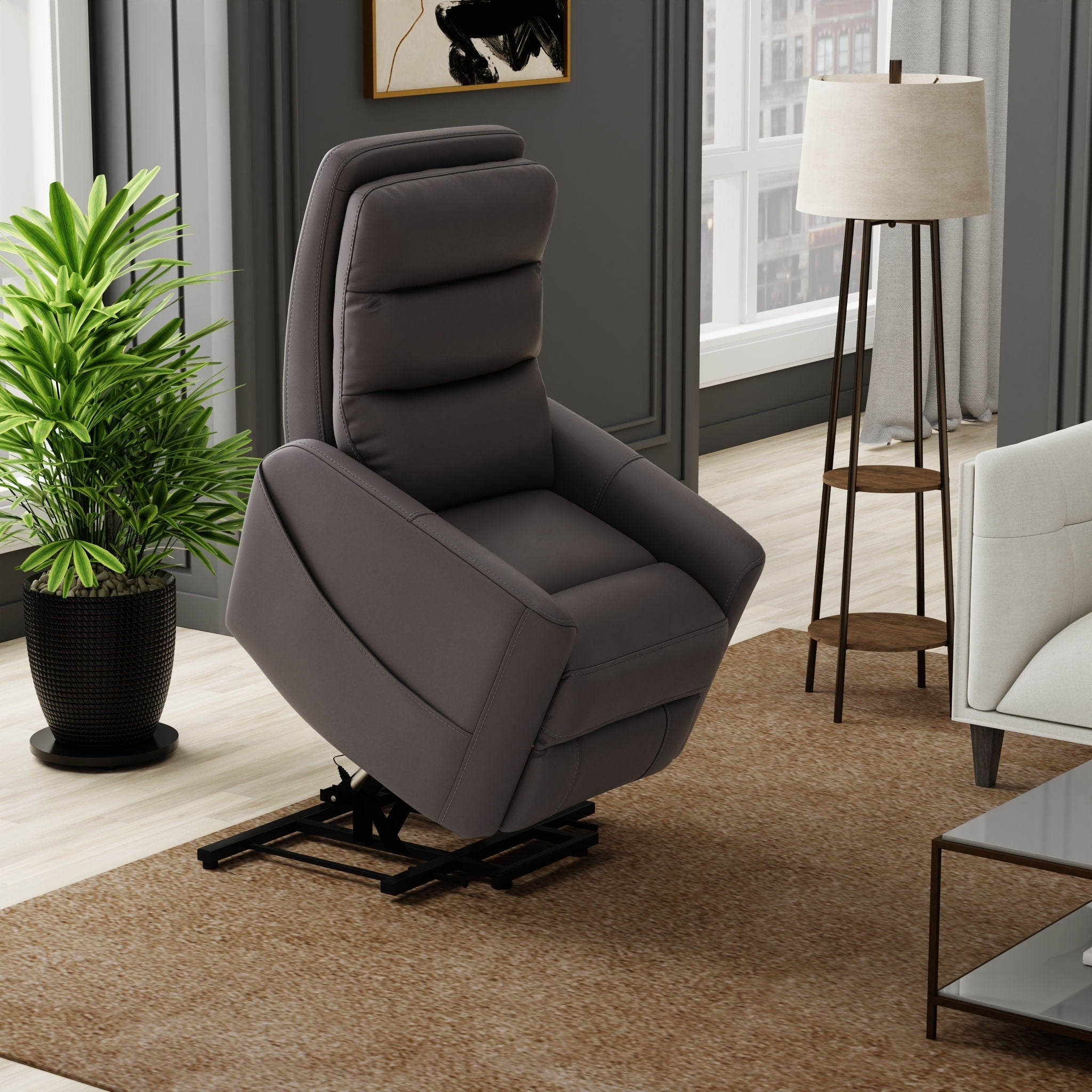 Preston Faux Leather Power Lift Recliner – view 17